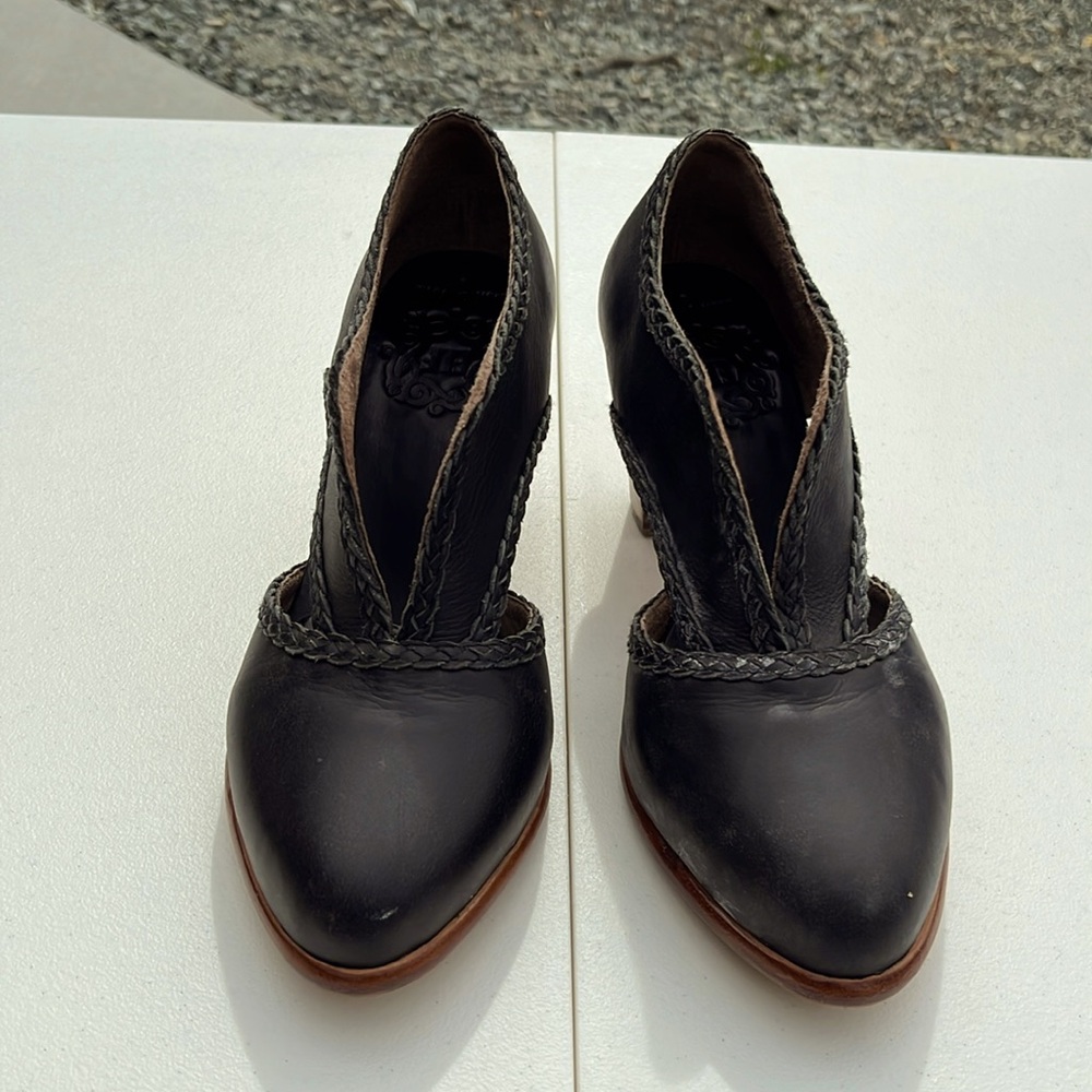 Black and brown ELF heels